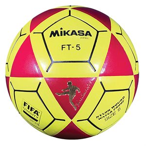Ballon officiel de footvolley, #5, rouge / jaune