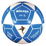 Ballon officiel de footvolley, #5, blanc / bleu