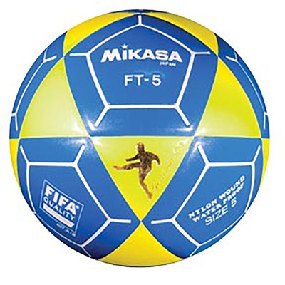 Ballon officiel de footvolley, #5, jaune / bleu